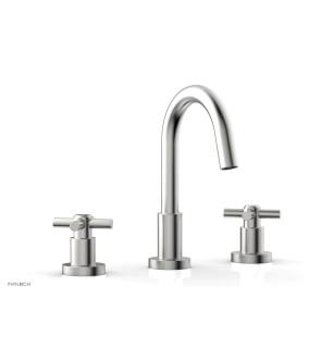 Phylrich D135/26D Basic 6 7/8" Double Tubular Cross Handle Widespread Bathroom Sink Faucet with Medium Spout in Chrome