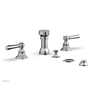 Phylrich 500-61/26D Hex Traditional Four Hole Deck Mounted Vertical Spray Bidet Faucet Set in Chrome