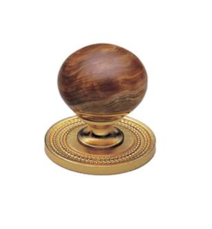 Phylrich K91 Regent/Versailles 1 3/8" Brown Onyx Round Shaped Cabinet Knob in Chrome