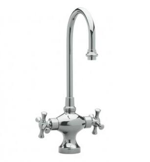 Phylrich K8190H 9 1/2" Long Spout Double Handle Deck Mounted Kitchen Bar Faucet in Chrome