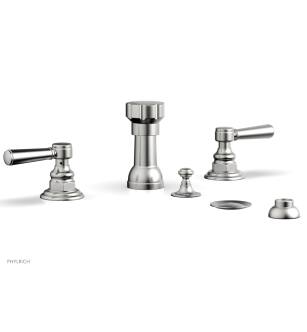 Phylrich 161-61/26D Henri Four Hole Deck Mounted Vertical Spray Bidet Faucet Set in Chrome