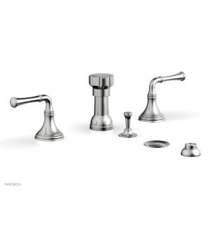 Phylrich D4205/26D 3Ring 5 3/8" Four Hole Deck Mounted Vertical Spray Bidet Faucet Set in Chrome