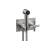 Phylrich 134-65/26D Basic Two Hole Wall Mount Bidet Spray Faucet with Tubular Cross Handle in Chrome