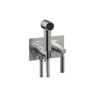 Phylrich 130-65/26D Basic Two Hole Wall Mount Bidet Spray Faucet with Lever Handle in Chrome