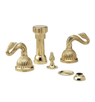Phylrich K4123 Swan 5 3/8" Four Hole Deck Mounted Vertical Spray Bidet Faucet Set in Chrome