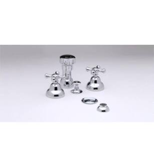 Phylrich D4103 Normandy 5 3/8" Four Hole Deck Mounted Vertical Spray Bidet Faucet Set in Chrome
