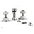 Phylrich K4361/26D Georgian and Barcelona 5 3/8" Four Hole Deck Mounted Vertical Spray Bidet Faucet Set in Chrome