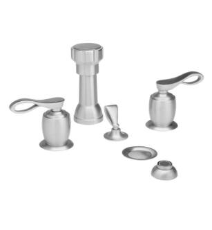 Phylrich K4104 Amphora 5 3/8" Four Hole Deck Mounted Vertical Spray Bidet Faucet Set in Chrome