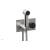 Phylrich 230-67/26D Basic II 3 1/2" Two Hole Wall Mount Bidet Spray Faucet with Marble Handle in Chrome