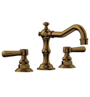 Phylrich 161-02/047 Henri 8 5/8" Double Lever Handle Widespread Bathroom Sink Faucet in Brass/Antique Brass