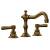 Phylrich 161-02/047 Henri 8 5/8" Double Lever Handle Widespread Bathroom Sink Faucet in Brass/Antique Brass