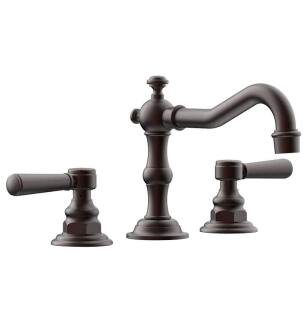 Phylrich 161-02/10B Henri 8 5/8" Double Lever Handle Widespread Bathroom Sink Faucet in Distressed Bronze/Oil Rubbed Bronze