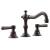 Phylrich 161-02/10B Henri 8 5/8" Double Lever Handle Widespread Bathroom Sink Faucet in Distressed Bronze/Oil Rubbed Bronze