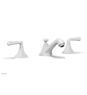 Phylrich K170/050 Le Verre & La Crosse 7 1/8" Double Lever Handle Widespread Bathroom Sink Faucet in White