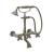 Phylrich 162-53/014 Old Tyme 7" Double Cross Handle Wall Mount Exposed Tub Filler with Handshower in Polished Nickel