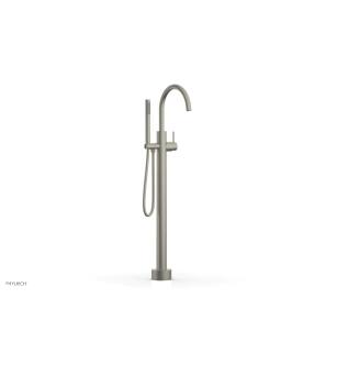 Phylrich 230-45/15B Basic II 9 1/2" Single Lever Handle Floor Mounted Tub Filler with Handshower in Brushed Nickel