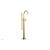 Phylrich 230-45/024 Basic II 9 1/2" Single Lever Handle Floor Mounted Tub Filler with Handshower in Gold