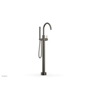 Phylrich 230-45/15A Basic II 9 1/2" Single Lever Handle Floor Mounted Tub Filler with Handshower in Pewter