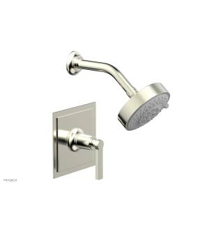 Phylrich 501-22/015 Hex Modern Lever Handle Pressure Balance Shower Set in Satin Nickel