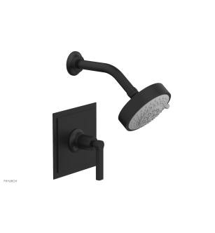 Phylrich 501-22/040 Hex Modern Lever Handle Pressure Balance Shower Set in Black