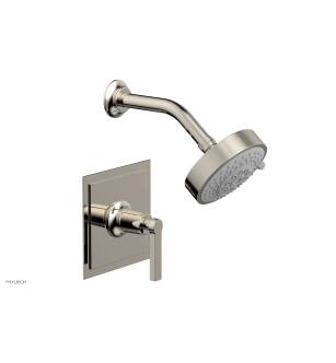 Phylrich 501-22/014 Hex Modern Lever Handle Pressure Balance Shower Set in Polished Nickel