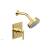 Phylrich 501-22/024 Hex Modern Lever Handle Pressure Balance Shower Set in Satin Gold