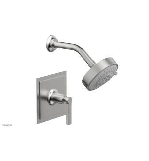 Phylrich 501-22/26D Hex Modern Lever Handle Pressure Balance Shower Set in Satin Chrome