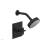 Phylrich 501-21/040 Hex Modern Cross Handle Pressure Balance Shower Set in Black