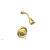 Phylrich 500-23/24B Hex Traditional Marble Lever Handle Pressure Balance Shower Set in Gold