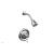Phylrich 500-23/26D Hex Traditional Marble Lever Handle Pressure Balance Shower Set in Satin Chrome