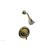 Phylrich 500-22/047 Hex Traditional Lever Handle Pressure Balance Shower Set in Brass/Antique Brass