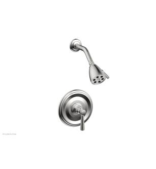 Phylrich 500-22/26D Hex Traditional Lever Handle Pressure Balance Shower Set in Satin Chrome