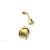 Phylrich 500-22/24B Hex Traditional Lever Handle Pressure Balance Shower Set in Gold