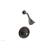 Phylrich 500-21/10B Hex Traditional Cross Handle Pressure Balance Shower Set in Distressed Bronze/Oil Rubbed Bronze