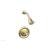 Phylrich 500-21/24B Hex Traditional Cross Handle Pressure Balance Shower Set in Gold