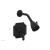 Phylrich 4-478/040 Marvelle Lever Handle Pressure Balance Shower and Diverter Set in Black