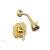 Phylrich 4-478/024 Marvelle Lever Handle Pressure Balance Shower and Diverter Set in Satin Gold