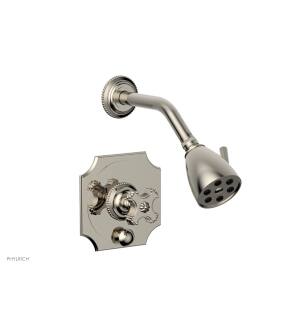 Phylrich 4-477/014 Marvelle Cross Handle Pressure Balance Shower and Diverter Set in Polished Nickel