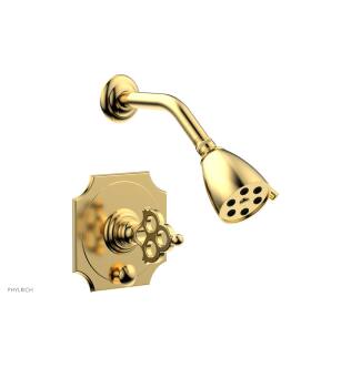 Phylrich 4-471/024 Maison Blade Handle Pressure Balance Shower and Diverter Set in Satin Gold