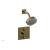 Phylrich 4-195/047 Basic II Lever Handle Pressure Balance Shower and Diverter Set in Brass/Antique Brass