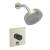 Phylrich 4-194/014 Basic II Marble Handle Pressure Balance Shower and Diverter Set in Polished Nickel