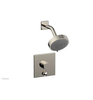 Phylrich 4-193/014 Basic II Smooth Handle Pressure Balance Shower and Diverter Set in Polished Nickel