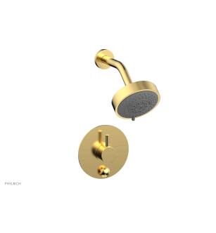 Phylrich 4-191/024 Basic II Lever Handle Pressure Balance Shower and Diverter Set in Satin Gold
