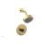 Phylrich 4-190/024 Basic II Marble Handle Pressure Balance Shower and Diverter Set in Satin Gold