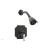 Phylrich 4-163/10B Henri Marble Handle Pressure Balance Shower and Diverter Set in Distressed Bronze/Oil Rubbed Bronze