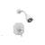 Phylrich 4-163/050 Henri Marble Handle Pressure Balance Shower and Diverter Set in White