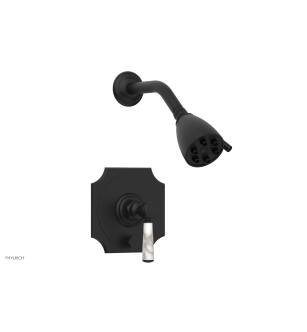 Phylrich 4-163/040 Henri Marble Handle Pressure Balance Shower and Diverter Set in Black