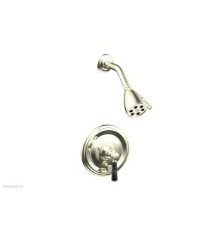 Phylrich 4-160/15B Hex Traditional Lever Handle Pressure Balance Shower and Diverter Set in Brushed Nickel