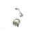 Phylrich 4-160/015 Hex Traditional Lever Handle Pressure Balance Shower and Diverter Set in Satin Nickel