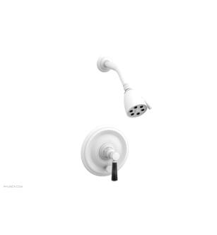 Phylrich 4-160/050 Hex Traditional Lever Handle Pressure Balance Shower and Diverter Set in White